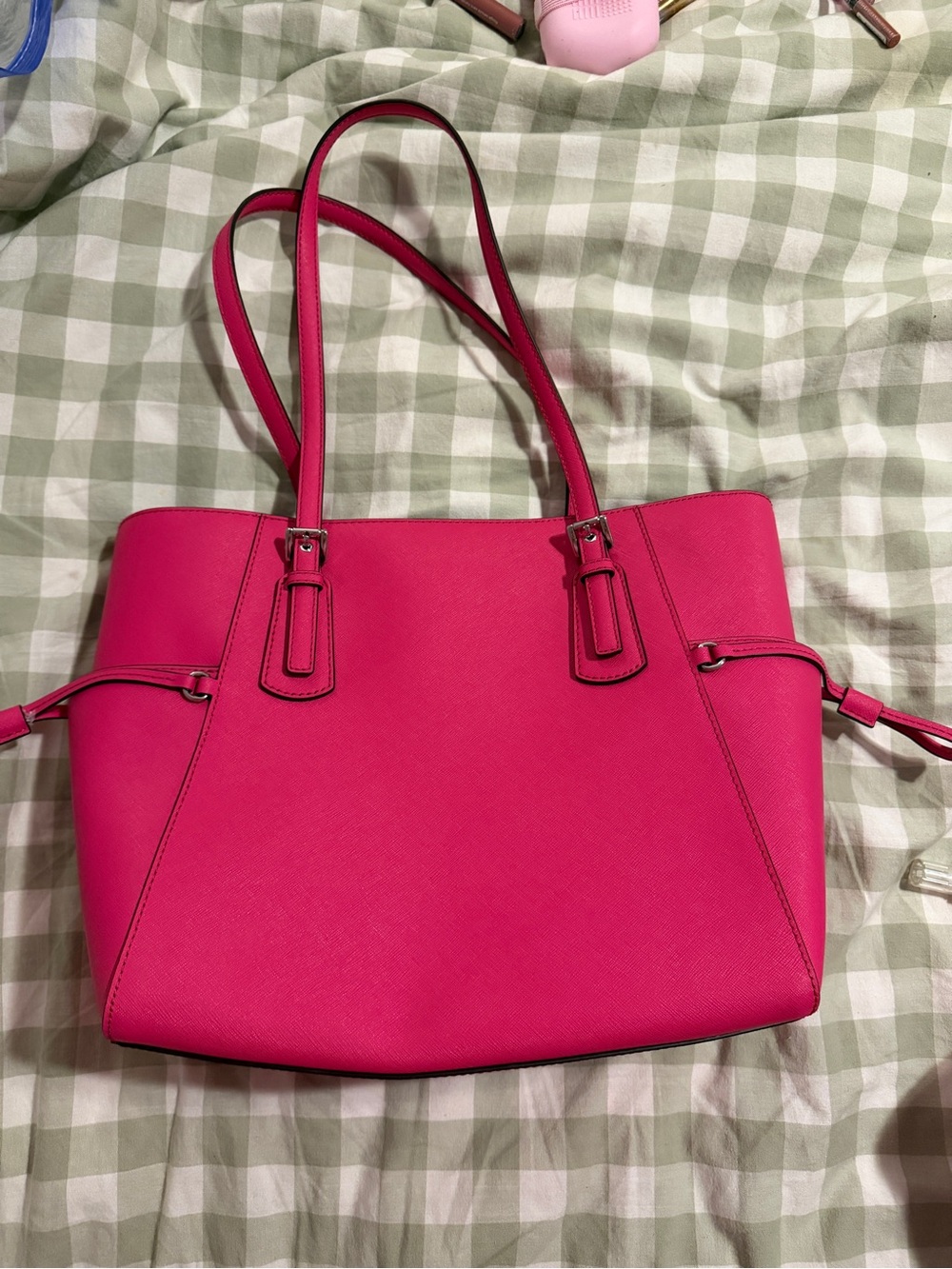 Michael Kors Hot Pink Saffiano Tote - Picture 4 of 4